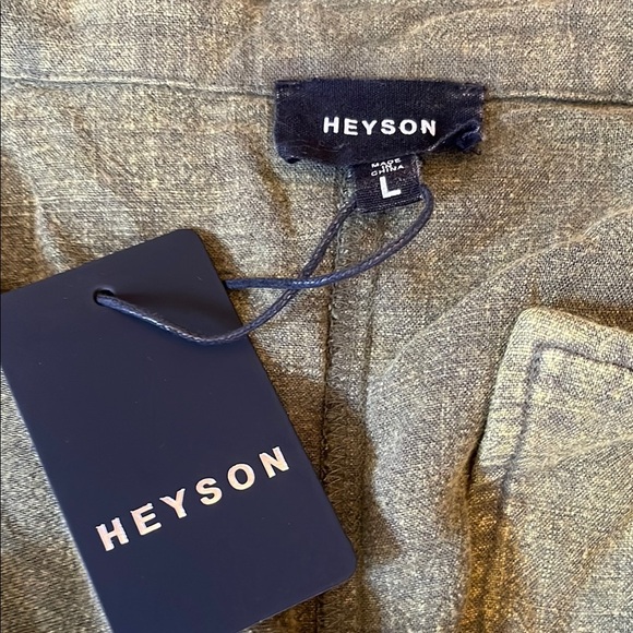 Heyson Double Breasted Lightweight Trench Coat - Size L - Picture 3 of 5